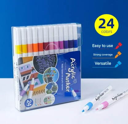 24/36/48/60/80 pcs Children Acrylic Marker Set