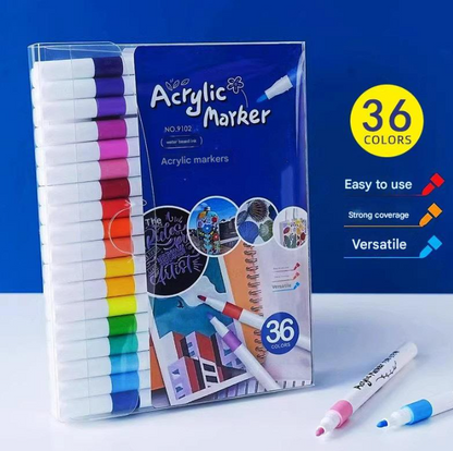 24/36/48/60/80 pcs Children Acrylic Marker Set
