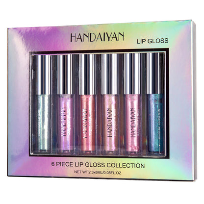HANDAIYAN Polarized Lip Gloss Set – 6 Colors | Long-Lasting | High-Shine