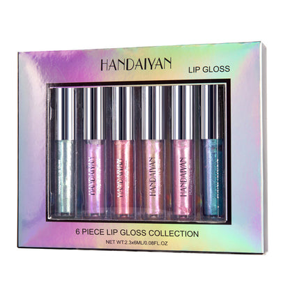HANDAIYAN Polarized Lip Gloss Set – 6 Colors | Long-Lasting | High-Shine