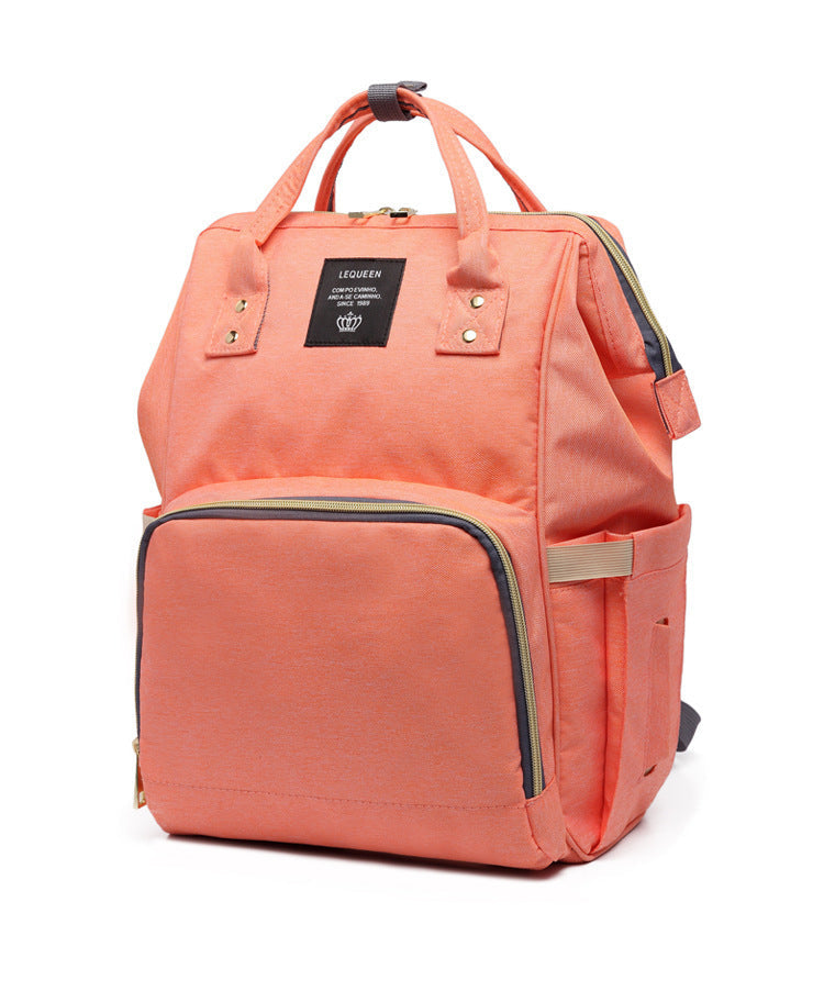 Lequeen Maternity Mummy Nappy Bag Backpack | For Stylish Moms on the Go Large Capacity | Waterproof | Multi-Functional Baby Care Travel Bag