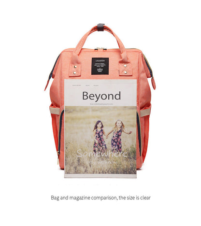 Lequeen Maternity Mummy Nappy Bag Backpack | For Stylish Moms on the Go Large Capacity | Waterproof | Multi-Functional Baby Care Travel Bag