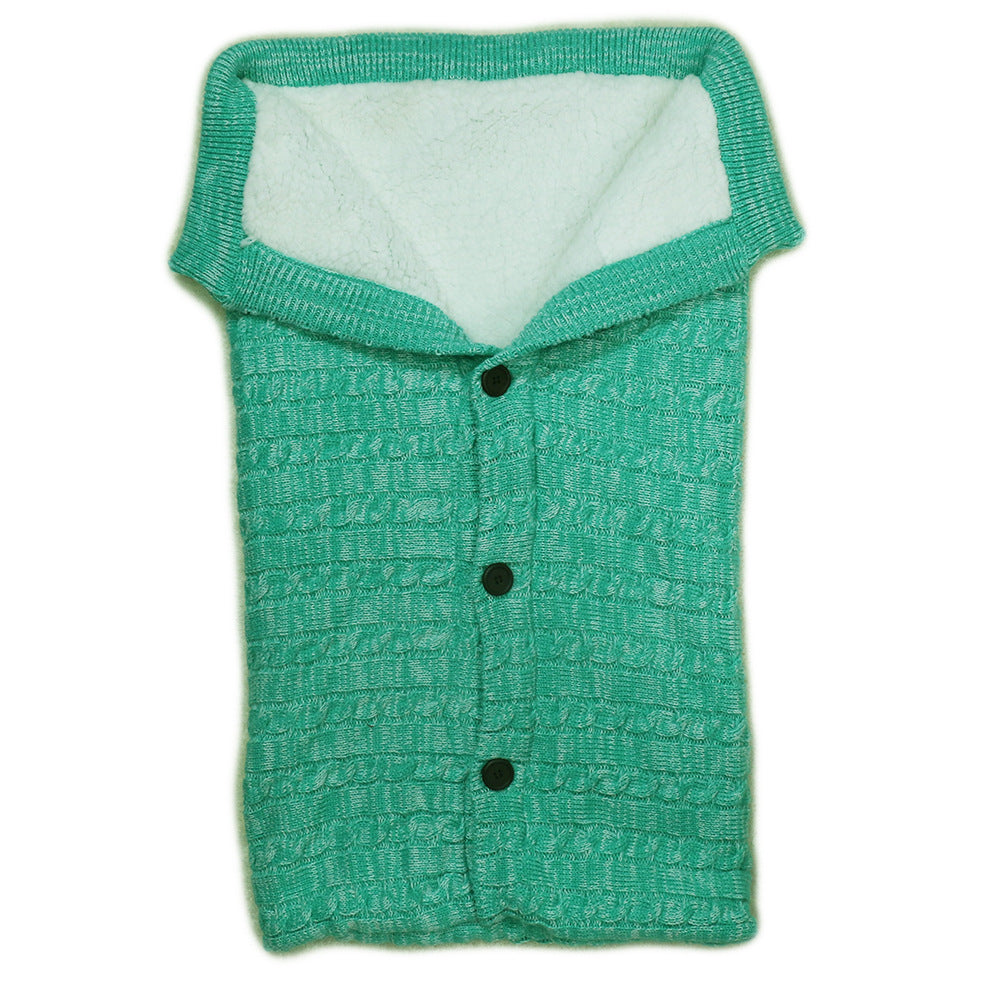 Winter Knit Baby Swaddle Sleeping Bag | Infant Wrap Blanket | Button Closure | Newborn Baby