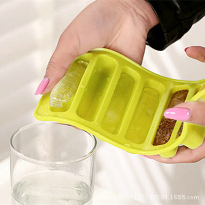 10-Cavity Silicone Ice Tray & Finger Cake Mold | Popsicle & Long Ice Cube Maker