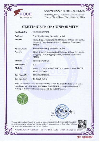 Automatic Sensor Soap Dispenser | Touchless | Patented Design | 300ml+ Capacity