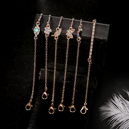 Boho Gold Charm Bracelet Set – 6-Piece Layered Look for Effortless Style