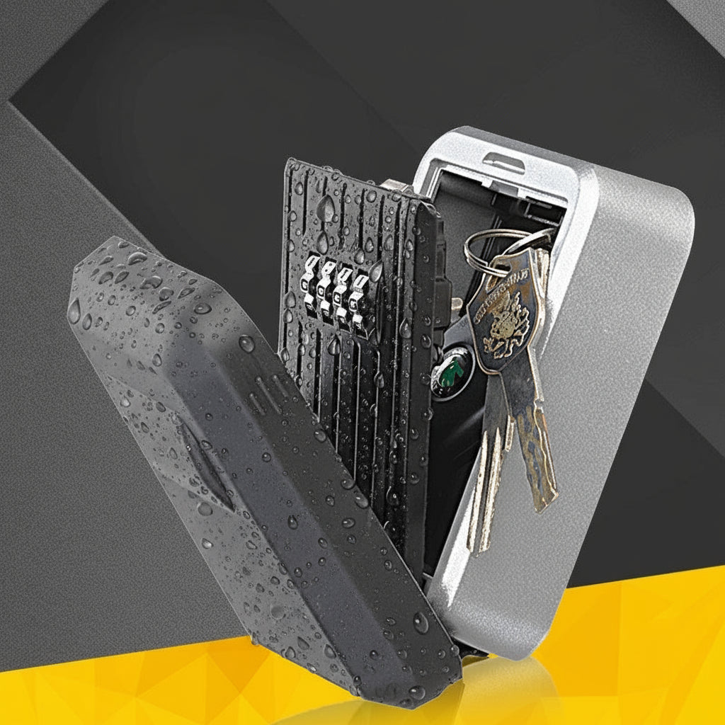 Wall-Mounted Large-Capacity Key Storage Box | Secure Password Lock | Weather-Resistant | Key Safe for Home & Business