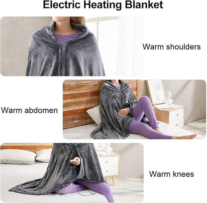 Cross-Border Electric Heating Shawl Blanket – USB Powered, 3-Speed, Multifunctional Warmth