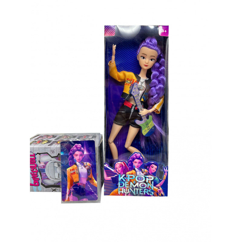 K-POP Demon Hunter Animated Action Figure – 11.5" Poseable Doll with 7-Color LED Lights