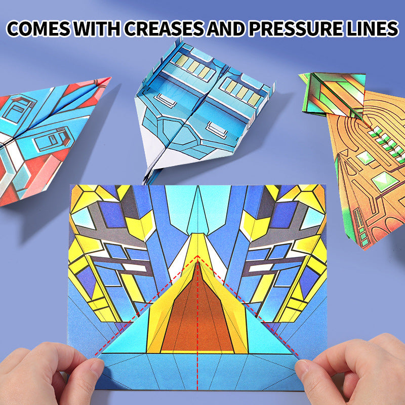 3D Color Origami Airplane Paper Toy Set – Educational Craft Toy for Kids (Ages 4–6)
