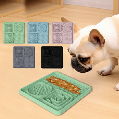 Silicone Pet Licking Mat | Dog Slow Feeder | Suction Cup Placemat