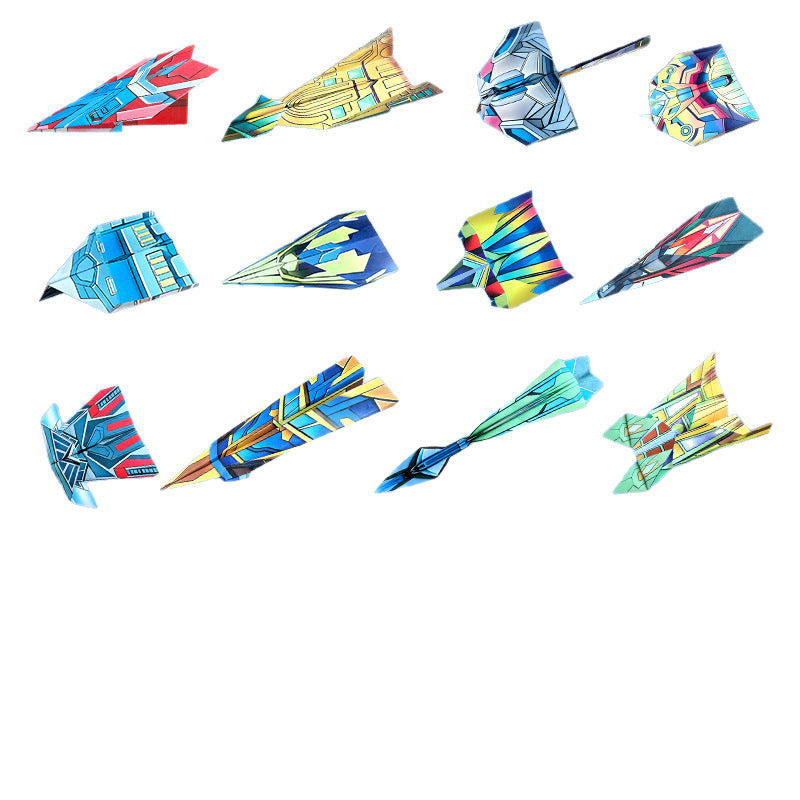 3D Color Origami Airplane Paper Toy Set – Educational Craft Toy for Kids (Ages 4–6)