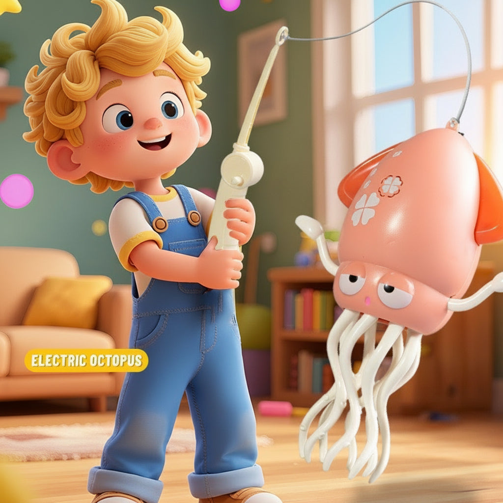 Magic Dancing Octopus | Rechargeable Music Light Toy | Obstacle Avoidance | Early Education Fun for Kids