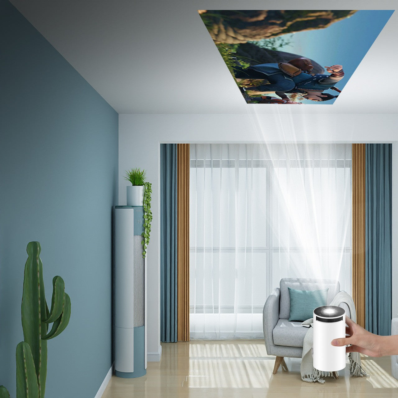 Mini Barrel Portable Projector | 1080P & 4K Android Versions | 150" Max Display | Cross-Border Hot Seller