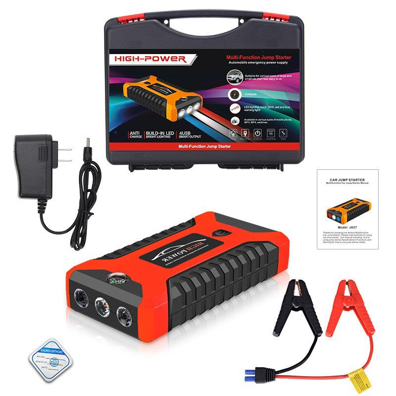 1000A Jump Starter & Air Pump – Emergency Car Power Supply | Portable Battery Booster with LED & Toolbox