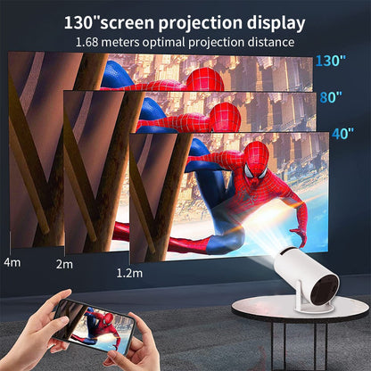 Mini Barrel Portable Projector | 1080P & 4K Android Versions | 150" Max Display | Cross-Border Hot Seller