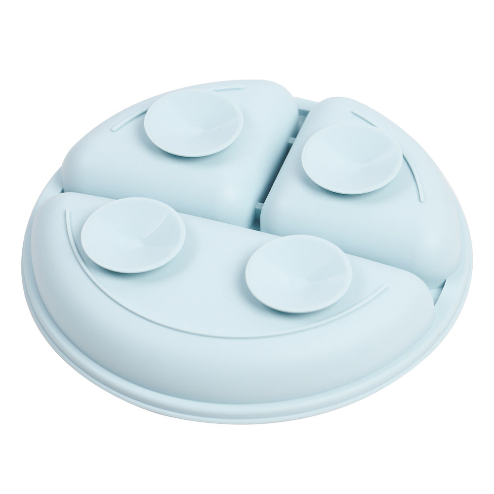 Baby Silicone Suction Plate & Bowl Set | Divided Food Tray | BPA-Free Toddler Tableware