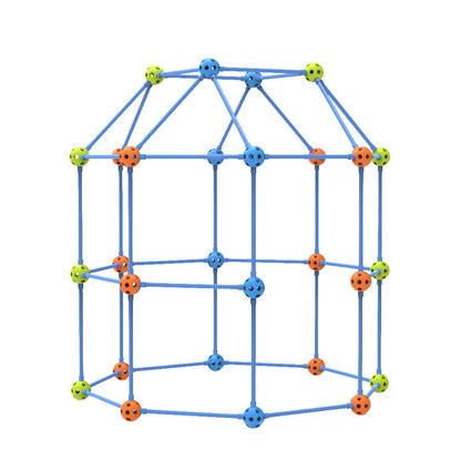 DIY Science & Education Puzzle Tent Set for Kids | 69-Piece Bead Construction Toy (No Tent Fabric)