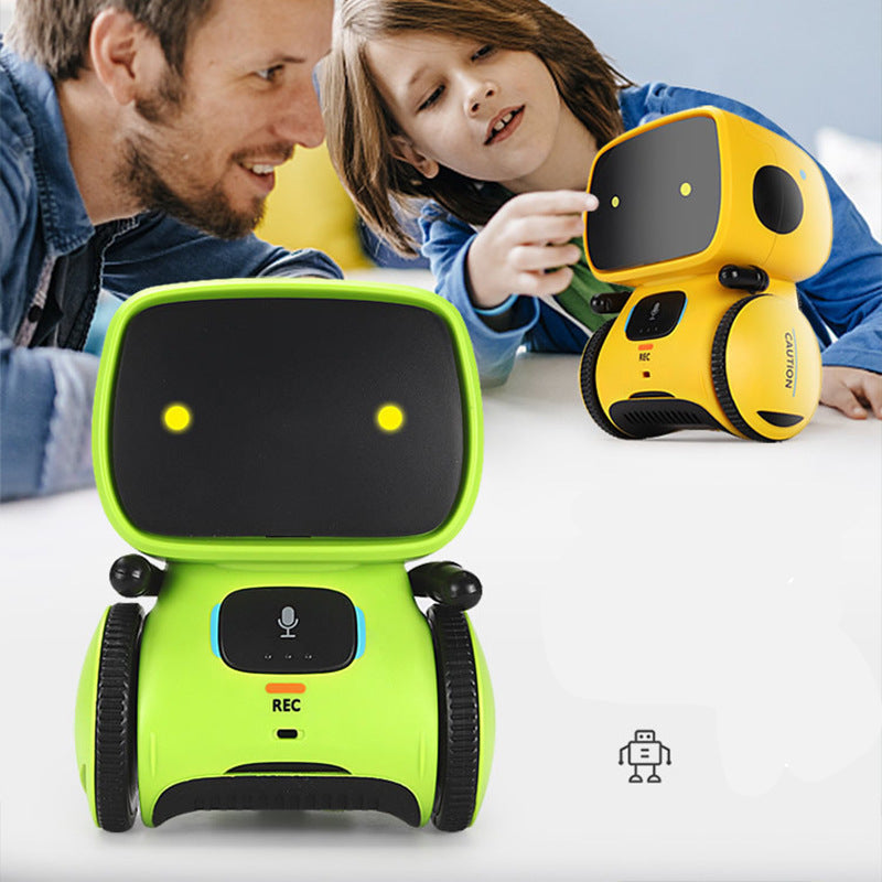 Cross-borde Smart Robot for Kids (Ages 3–6) Voice-Interactive | Touch-Sensitive | Music & Lights | Early Education Toy | English Packaging