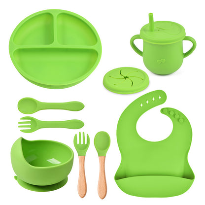 Baby Silicone Suction Plate & Bowl Set | Divided Food Tray | BPA-Free Toddler Tableware