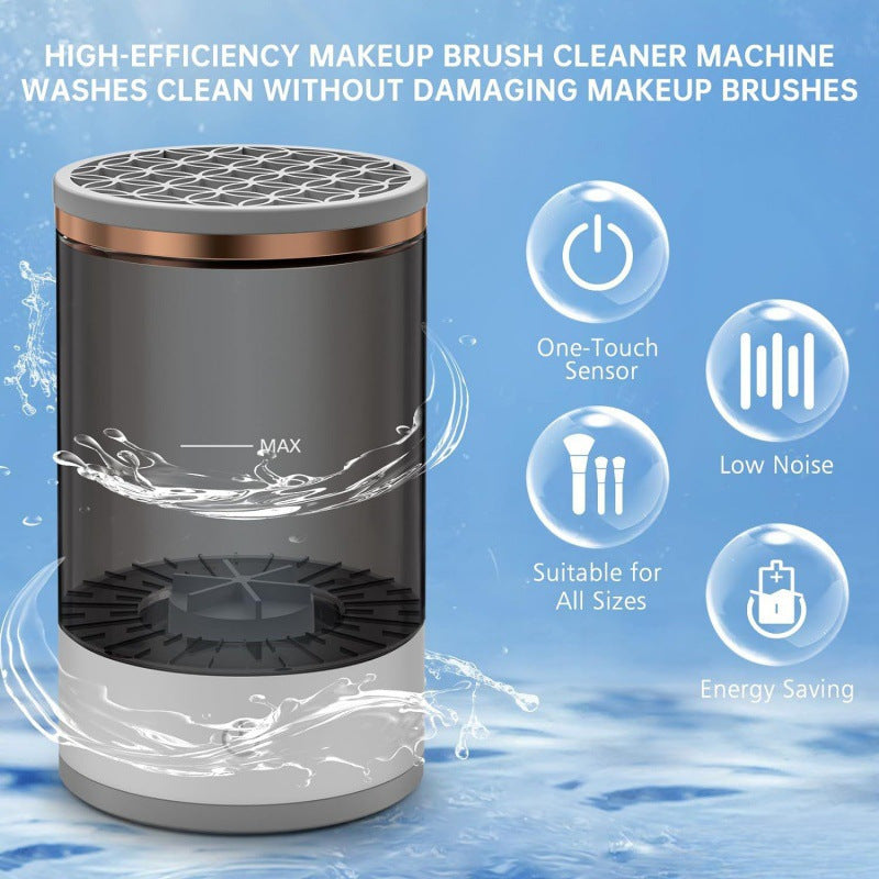 Automatic Plug In Electric Makeup Brush Cleaner Fast Dry Rotating Washer For Women Home Vanity Salon Travel Holiday Gift