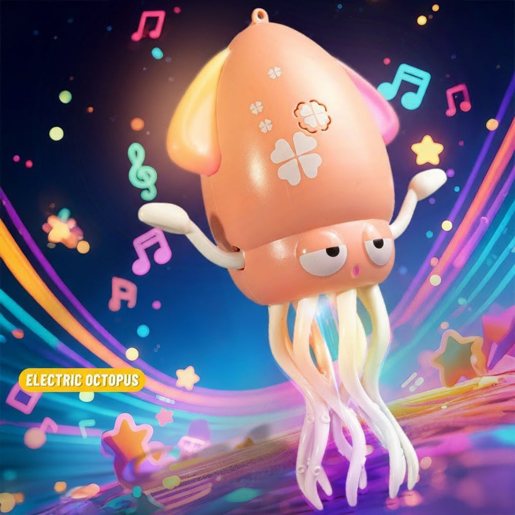 Magic Dancing Octopus | Rechargeable Music Light Toy | Obstacle Avoidance | Early Education Fun for Kids
