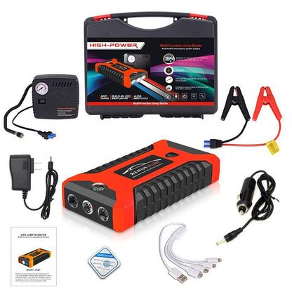 1000A Jump Starter & Air Pump – Emergency Car Power Supply | Portable Battery Booster with LED & Toolbox