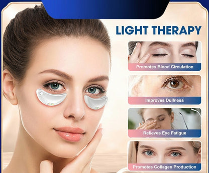Rechargeable Red Light EMS Eye Massager Wand for Dark Circles & Wrinkle Reduction