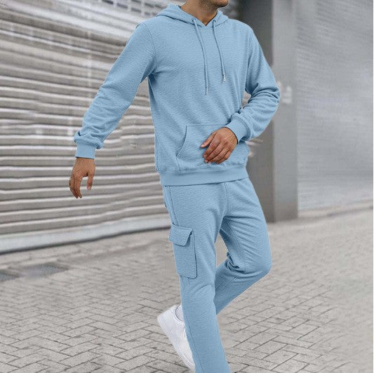 Autumn/Winter Hooded Pullover Sweatshirt Set for Men