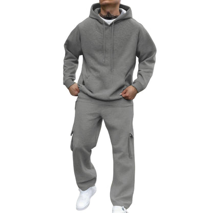 Autumn/Winter Hooded Pullover Sweatshirt Set for Men
