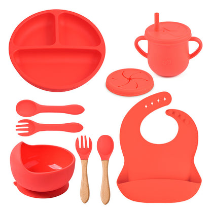 Baby Silicone Suction Plate & Bowl Set | Divided Food Tray | BPA-Free Toddler Tableware