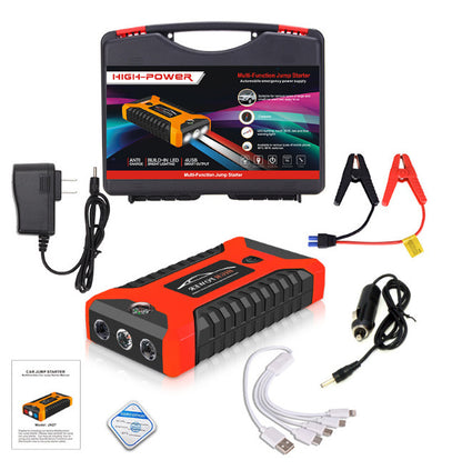 1000A Jump Starter & Air Pump – Emergency Car Power Supply | Portable Battery Booster with LED & Toolbox
