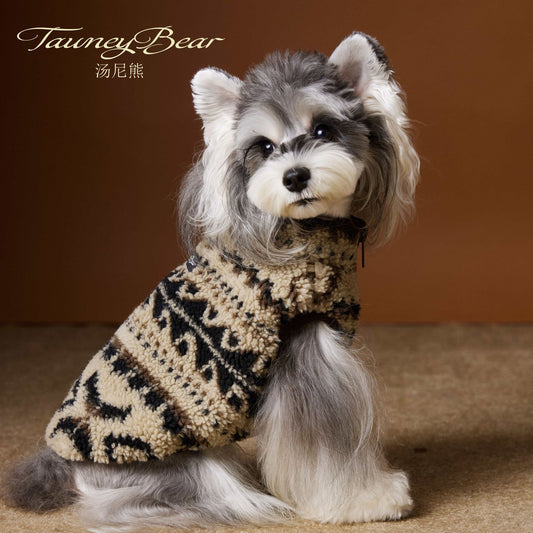Tony Bear Fair Isle Dog Vest – Autumn/Winter Pet Clothing