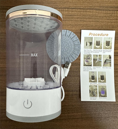 Automatic Plug In Electric Makeup Brush Cleaner Fast Dry Rotating Washer For Women Home Vanity Salon Travel Holiday Gift