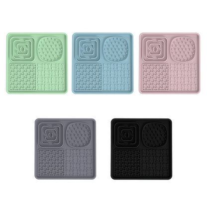 Silicone Pet Licking Mat | Dog Slow Feeder | Suction Cup Placemat