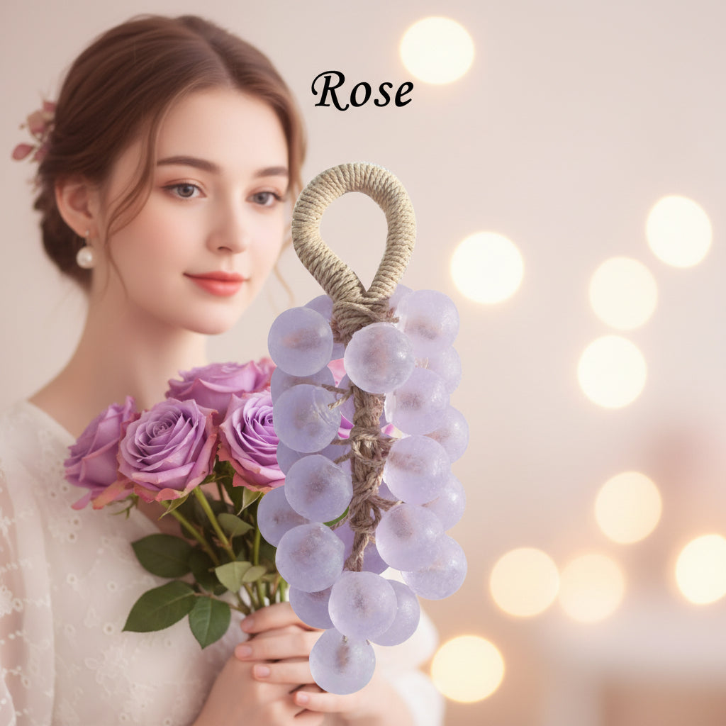 DIY Crystal Grape Handmade Soap Gift Set | Gem-Style Transparent Grape Soaps | Floral Scent