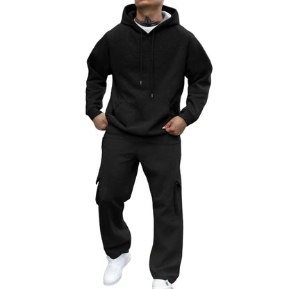 Autumn/Winter Hooded Pullover Sweatshirt Set for Men