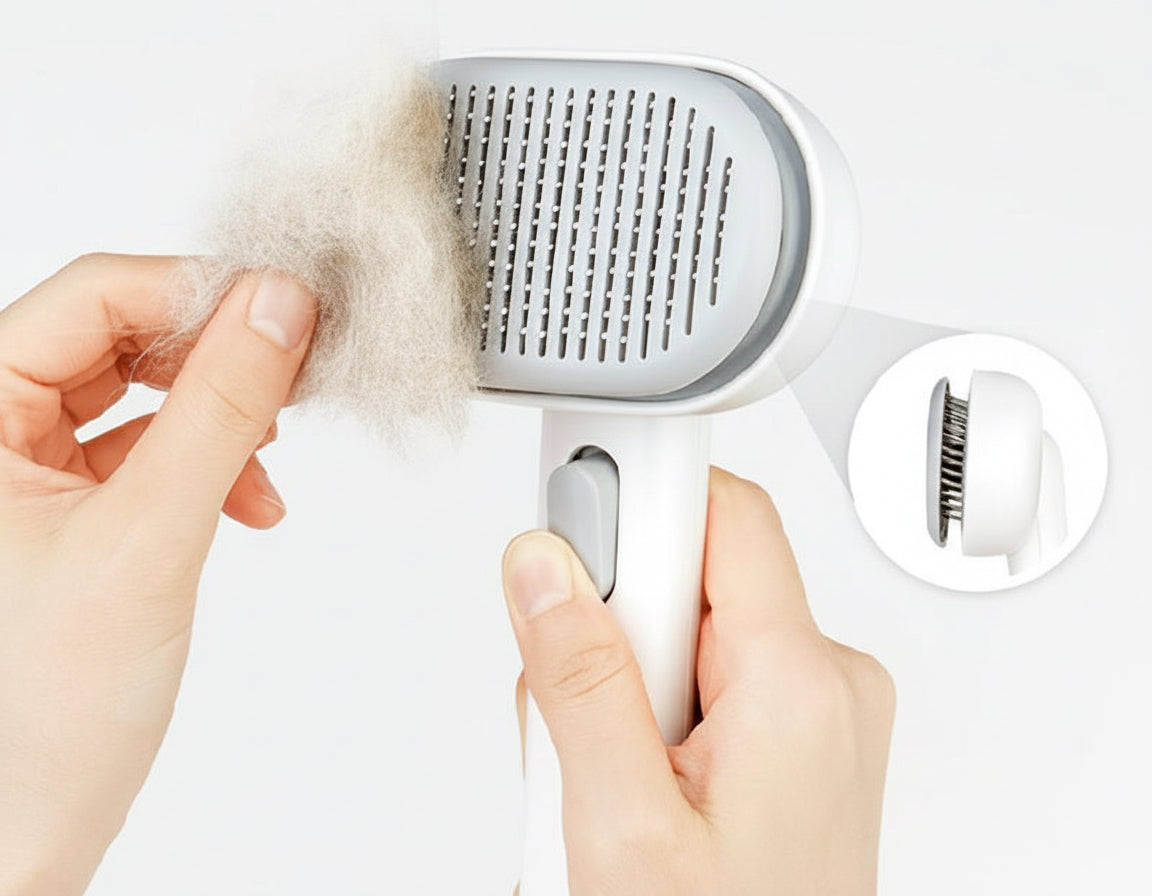 Pet Hair Comb for Cats & Dogs | Deep Hair Removal Brush | Long-Hair Grooming Tool