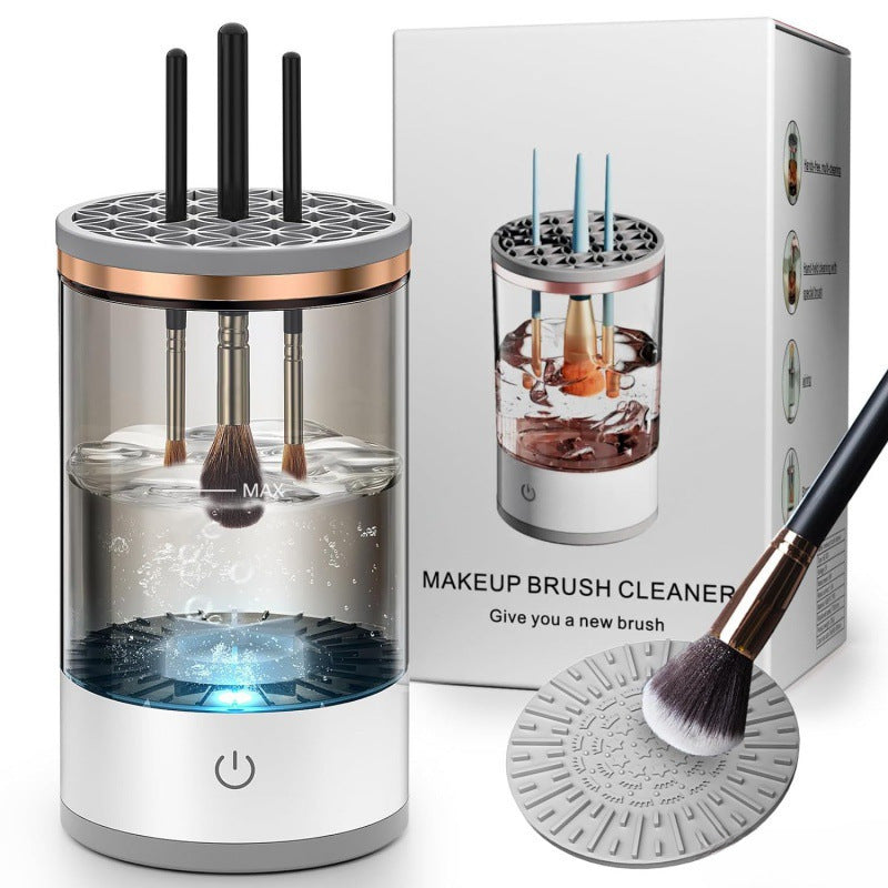 Automatic Plug In Electric Makeup Brush Cleaner Fast Dry Rotating Washer For Women Home Vanity Salon Travel Holiday Gift