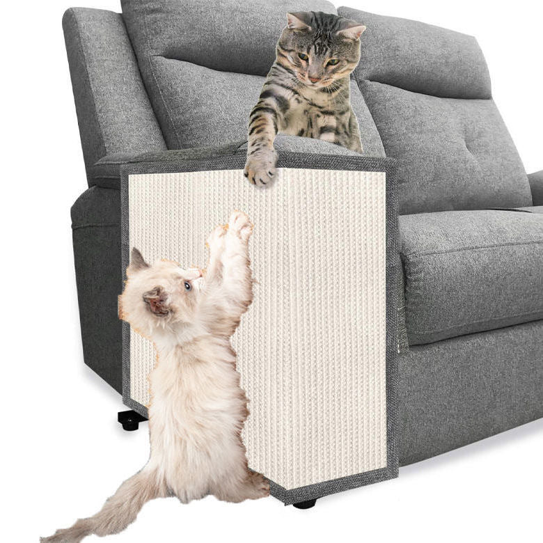 Cat Scratching Mat – Vertical Sisal Sofa Protector | Anti-Scratch Sticker Pad | Cat Toy Board for Furniture Defense
