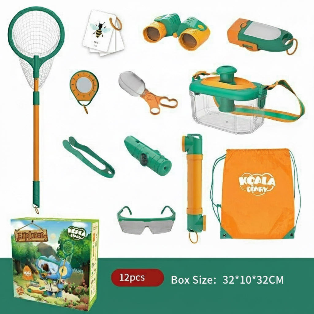 Children's Outdoor Adventure Explorer Kit | Insect Observation Toy Set (12pcs) | Parent-Child Camping & Learning Playset
