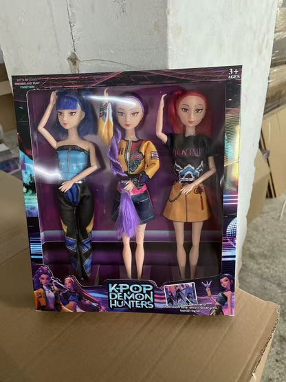 K-POP Demon Hunter Animated Action Figure – 11.5" Poseable Doll with 7-Color LED Lights